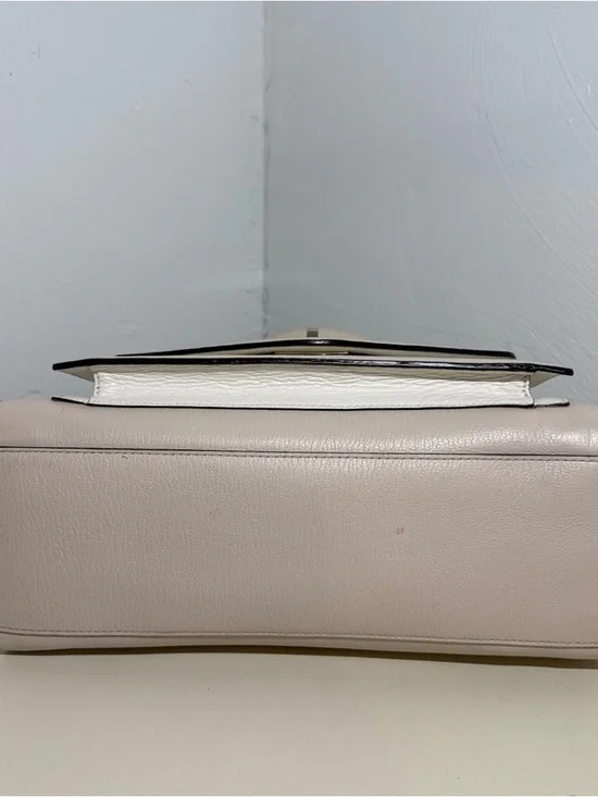 Kate Spade Cream White Pebbled Leather Satchel Crossbody Bag Gold Hardware - Picture 6 of 16